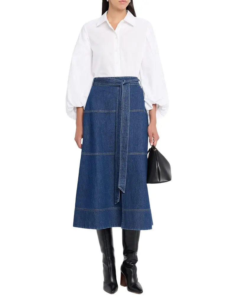 Tanya Taylor Marina Voluminous Button-Front Shirt | Image 1 Tanya Taylor Marina Voluminous Button-Front Shirt | Image 1