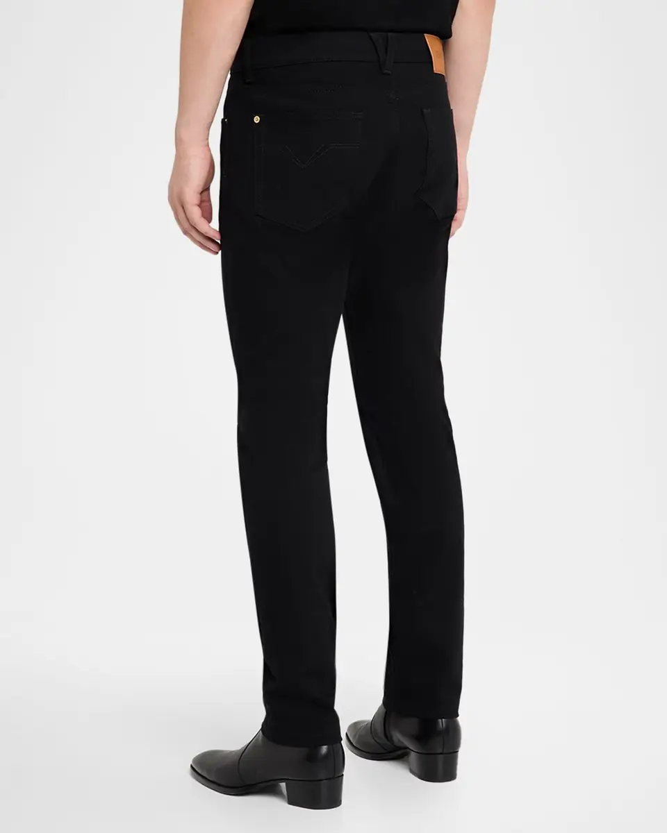 Versace Men's Slim-Fit Black Denim Jeans | Thumbnail 2