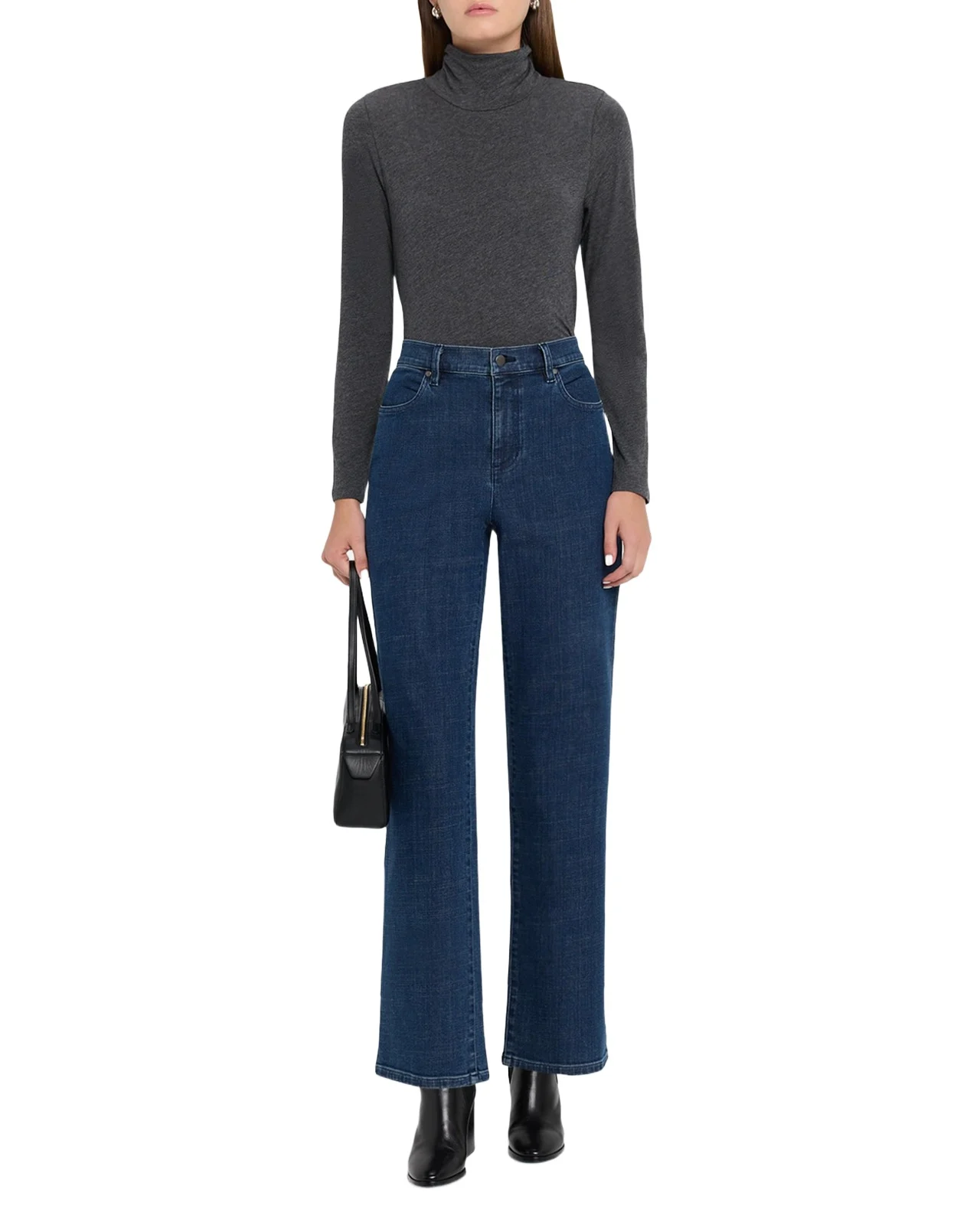 Straight-Leg Stretch Cotton Denim Jeans