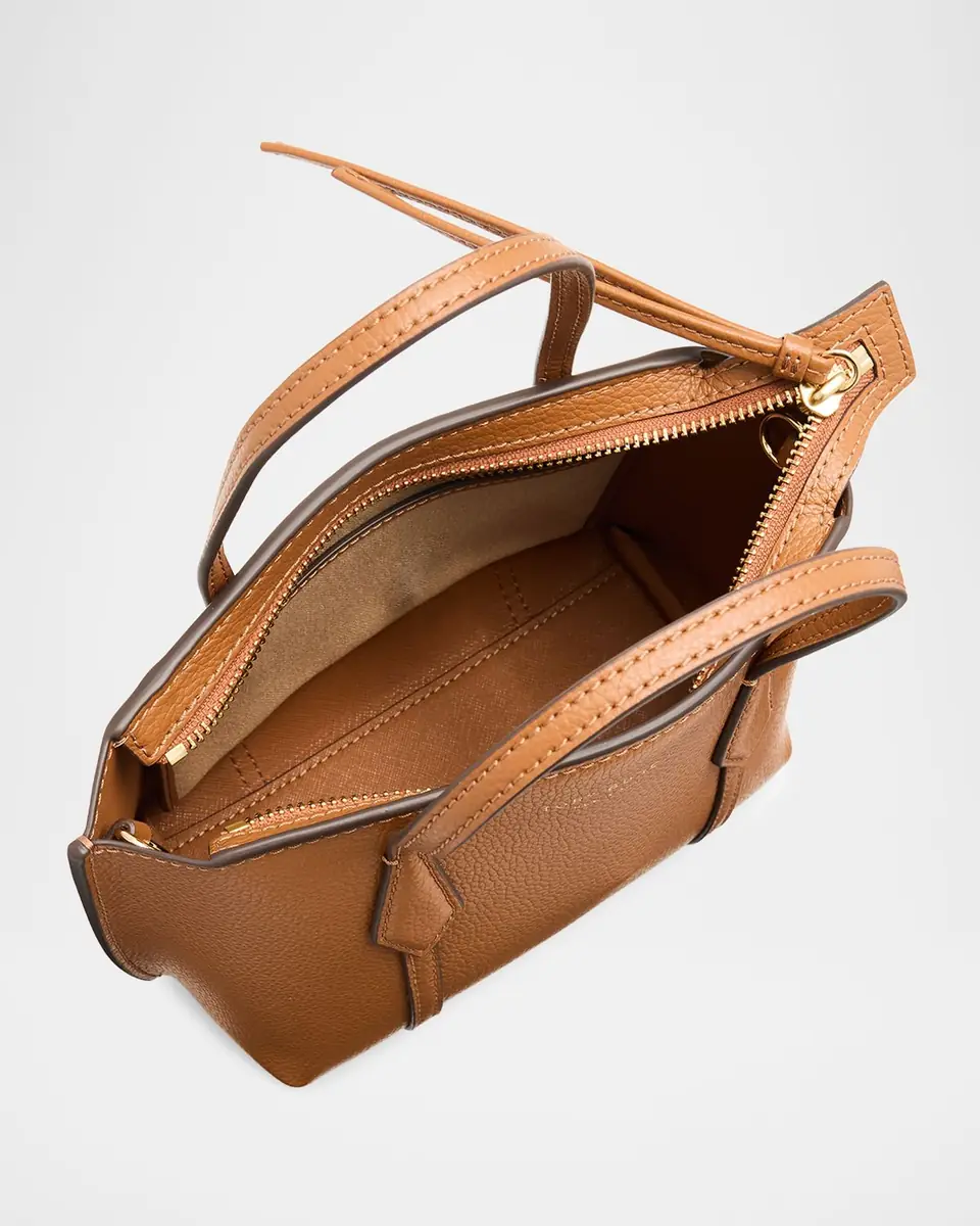 Tory Burch Perry Mini Grain Leather Tote Bag | Thumbnail 3 Tory Burch Perry Mini Grain Leather Tote Bag | Thumbnail 3