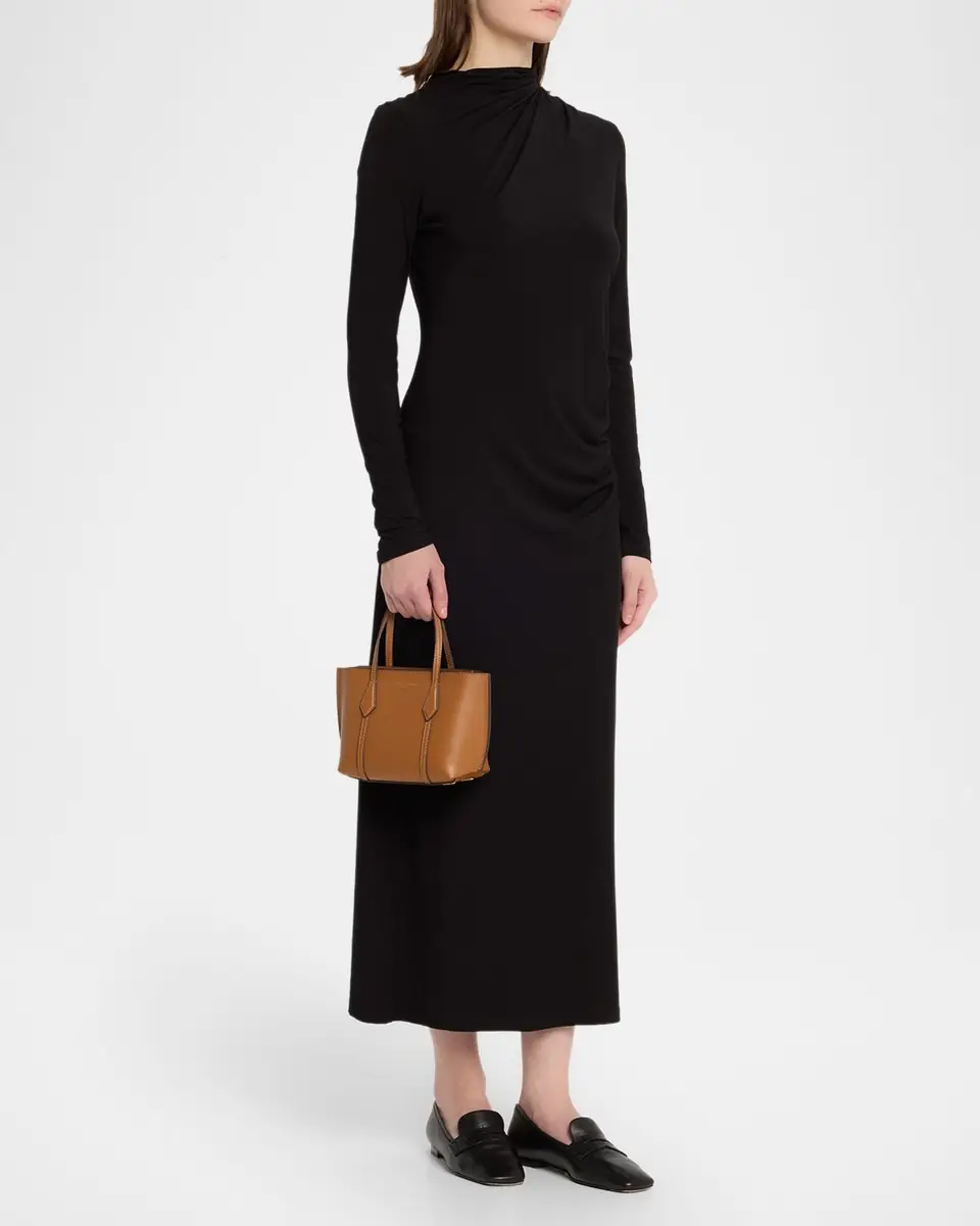 Tory Burch Perry Mini Grain Leather Tote Bag | Thumbnail 4 Tory Burch Perry Mini Grain Leather Tote Bag | Thumbnail 4