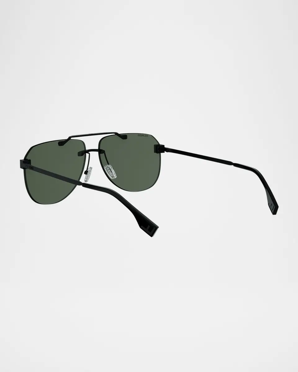 Fendi Men's Sky Polarized-Lens Metal Aviator Sunglasses | Thumbnail 2 Fendi Men's Sky Polarized-Lens Metal Aviator Sunglasses | Thumbnail 2