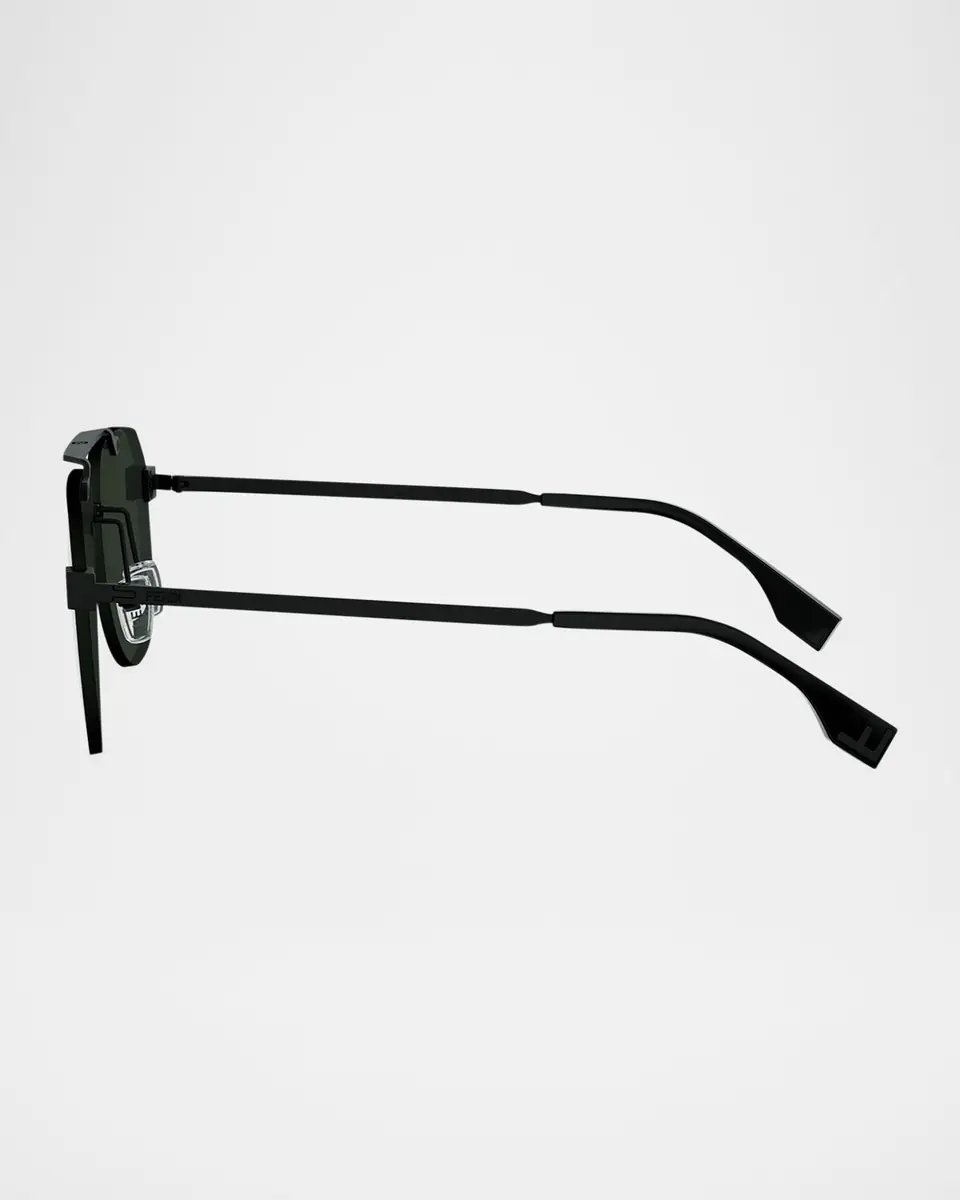 Fendi Men's Sky Polarized-Lens Metal Aviator Sunglasses | Thumbnail 4 Fendi Men's Sky Polarized-Lens Metal Aviator Sunglasses | Thumbnail 4