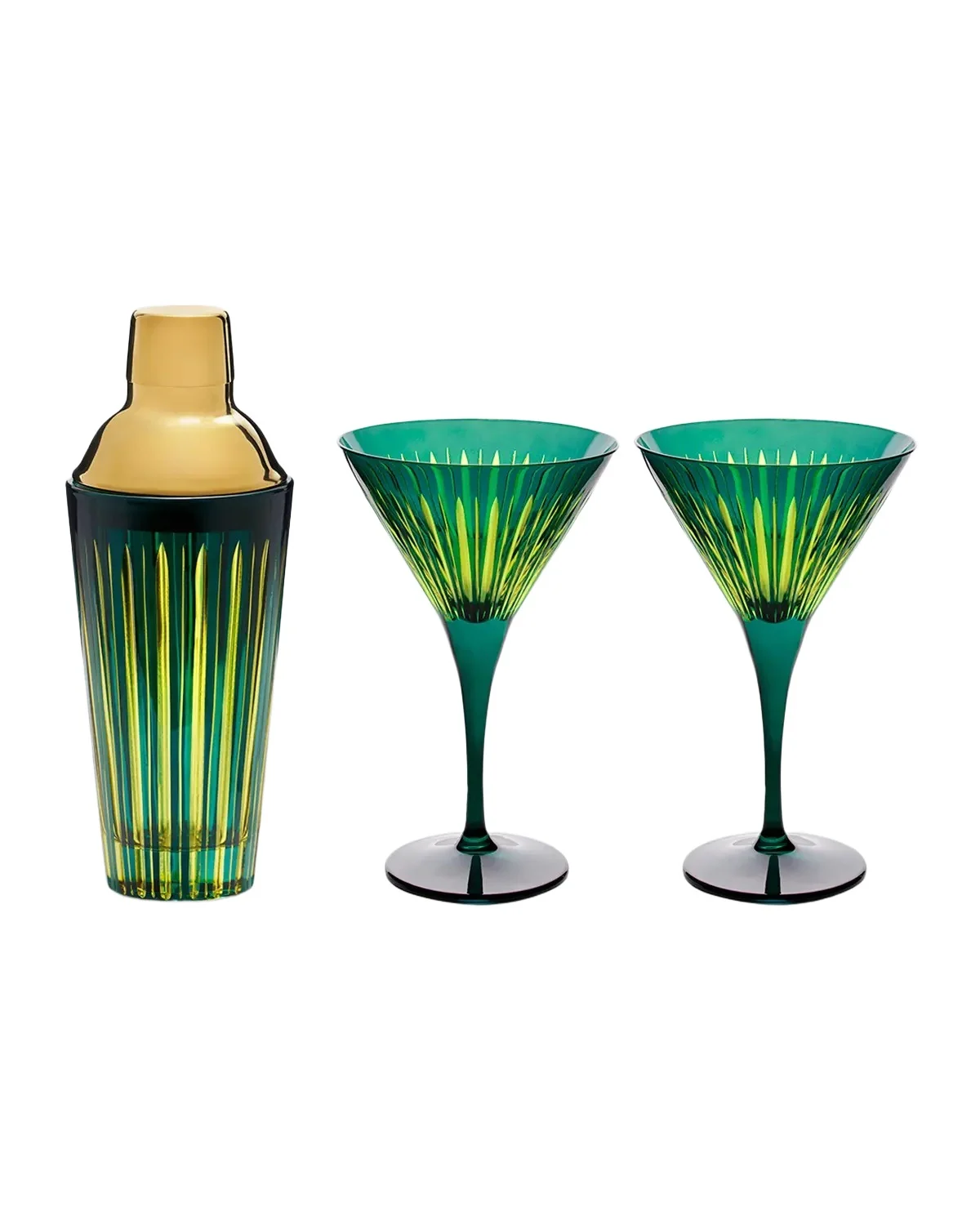 L'Objet Prism Cocktail Shaker & Martini Glass Set