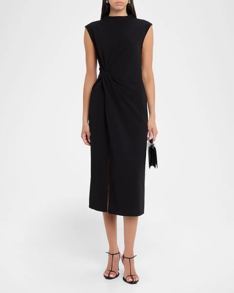 TANYA TAYLOR Robinella Knotted Cap-Sleeve Midi Dress | Thumbnail 3 TANYA TAYLOR Robinella Knotted Cap-Sleeve Midi Dress | Thumbnail 3