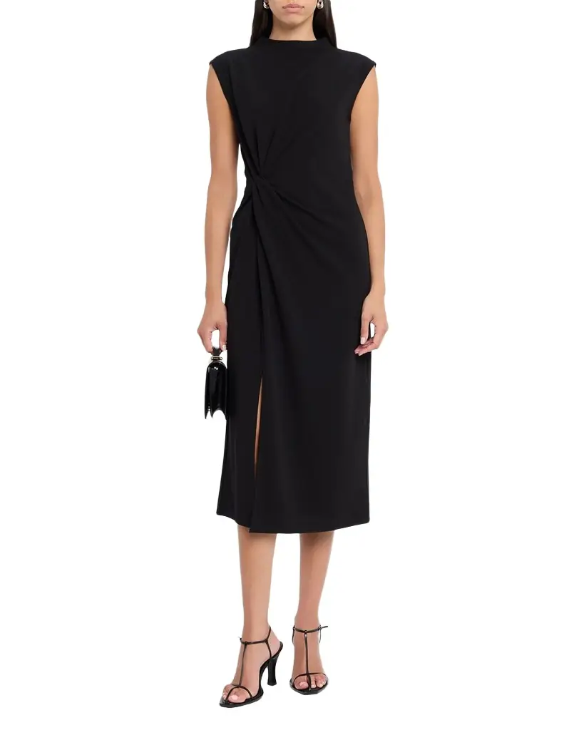 Tanya Taylor Robinella Knotted Cap-Sleeve Midi Dress | Image 1 Tanya Taylor Robinella Knotted Cap-Sleeve Midi Dress | Image 1