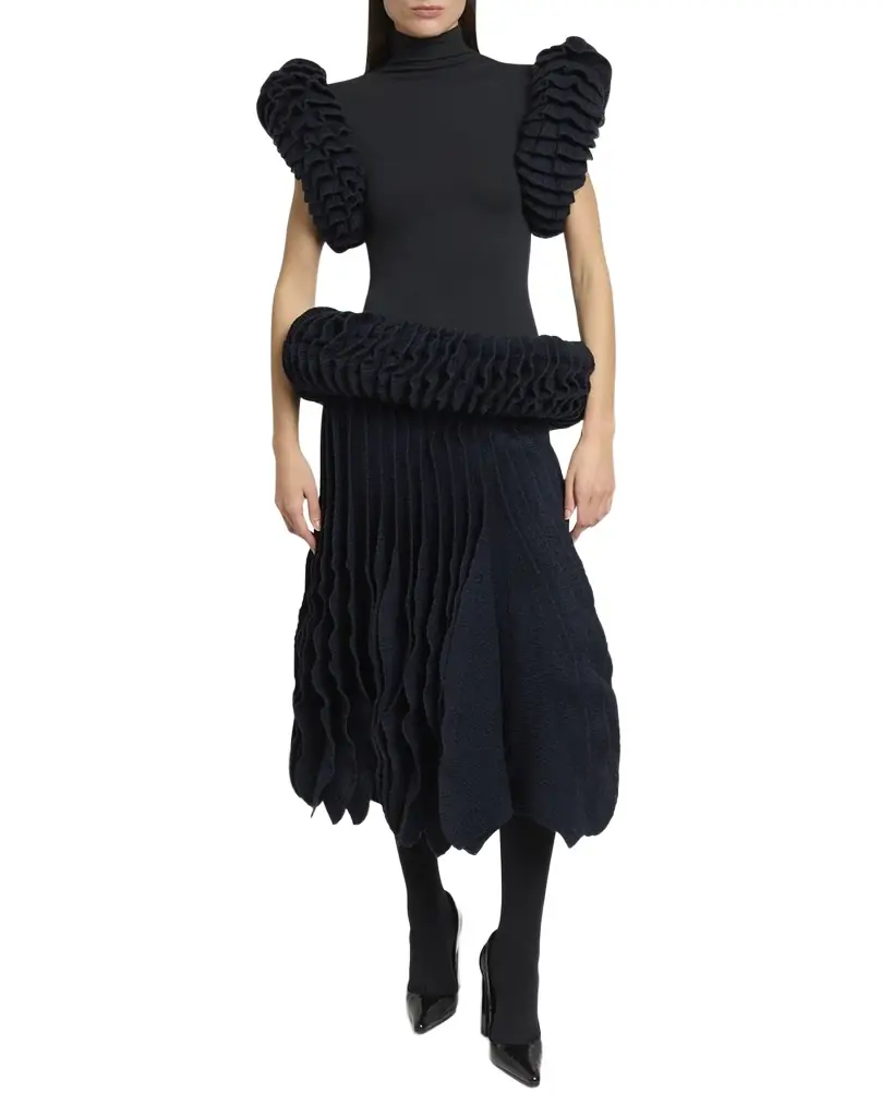 Alaïa Tweed Knit Frills Skirt | Image 1 Alaïa Tweed Knit Frills Skirt | Image 1