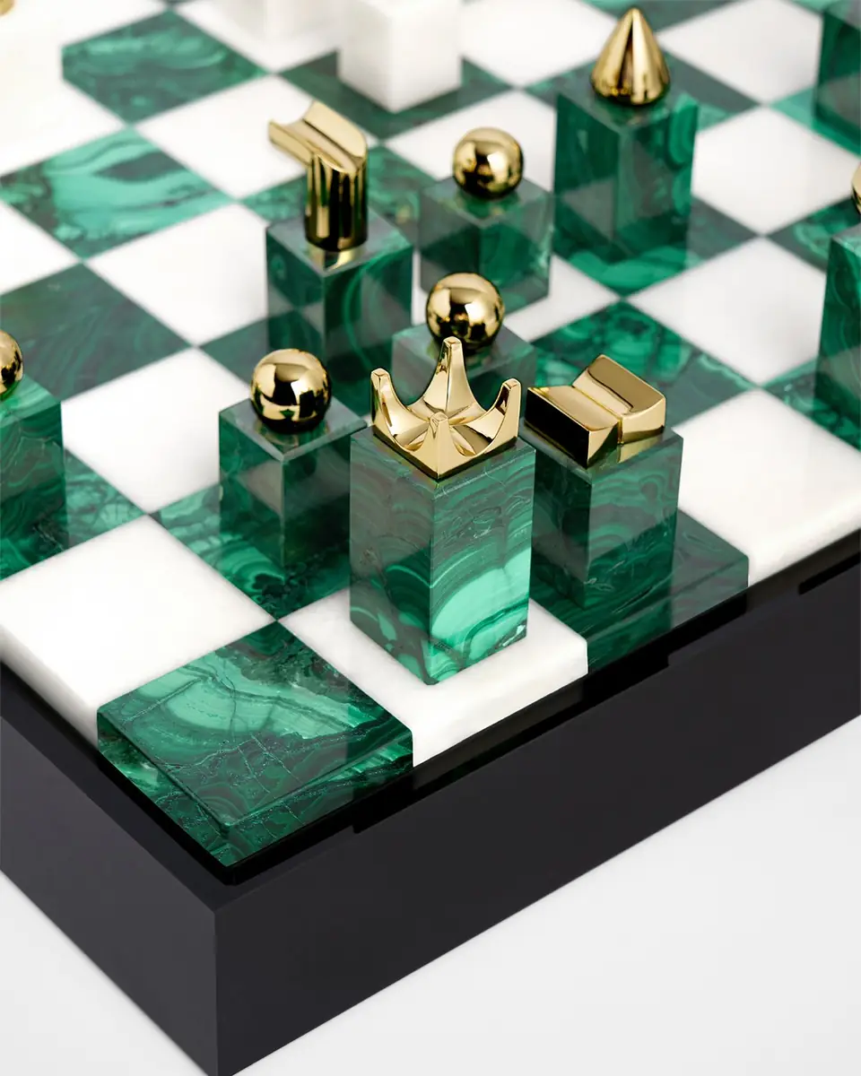 L'Objet Malachite Chess Set | Thumbnail 2