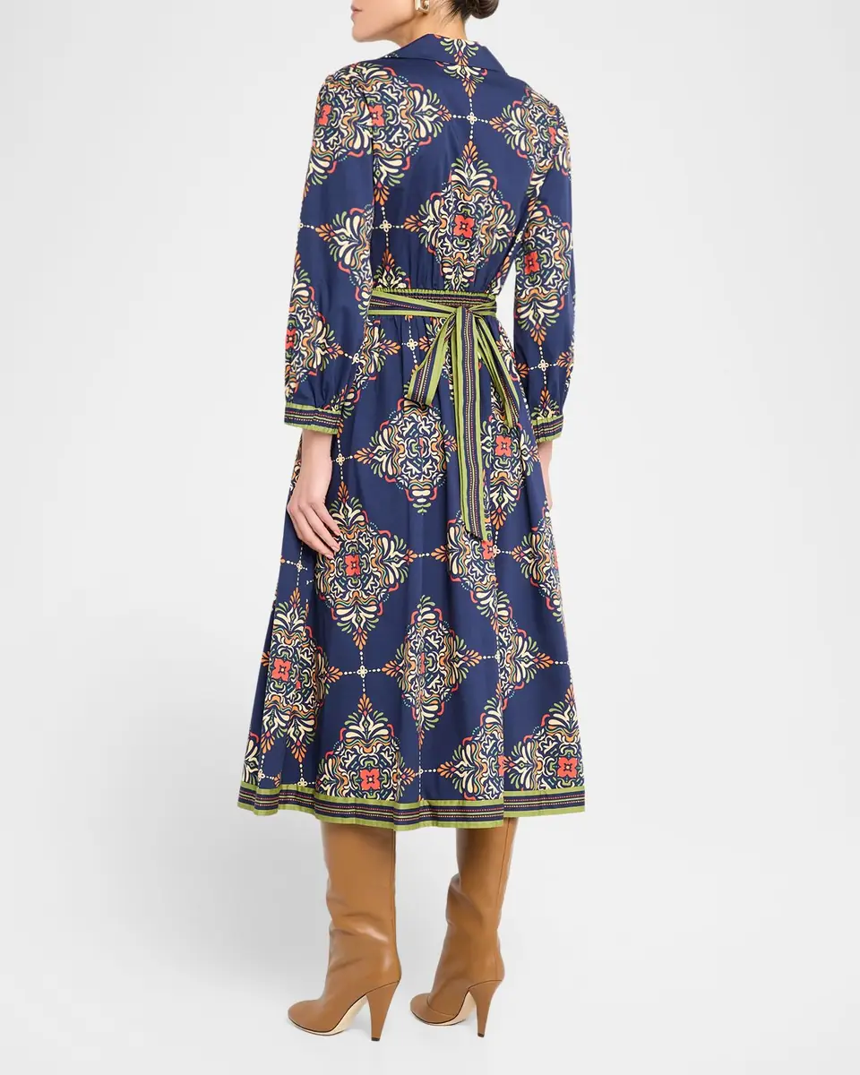 Shoshanna Lola Medallion-Print Midi Shirtdress | Thumbnail 2 Shoshanna Lola Medallion-Print Midi Shirtdress | Thumbnail 2