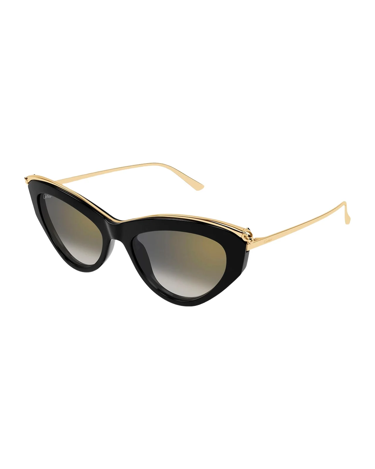 Cartier Panthere Acetate & Metal Cat-Eye Sunglasses