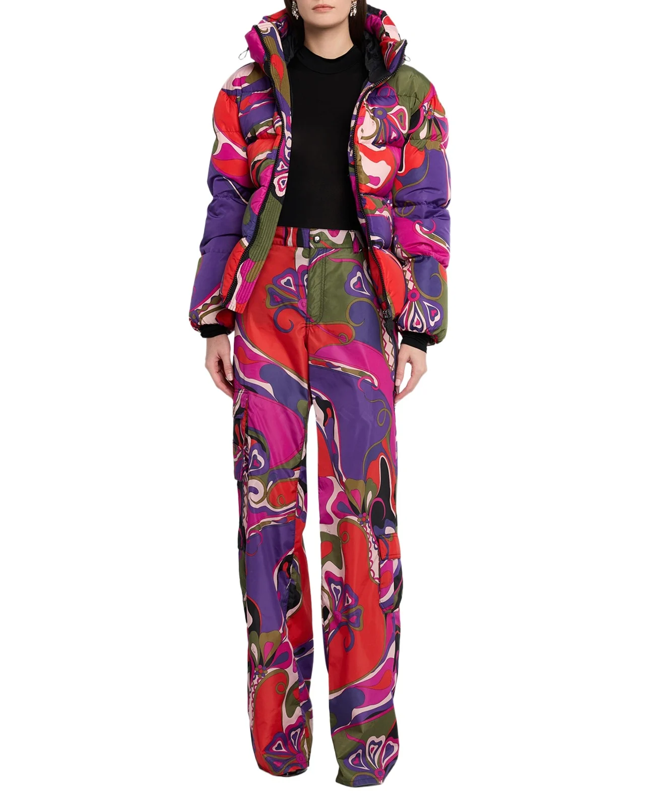 Orchidee Print Puffer Jacket Orchidee Print Puffer Jacket