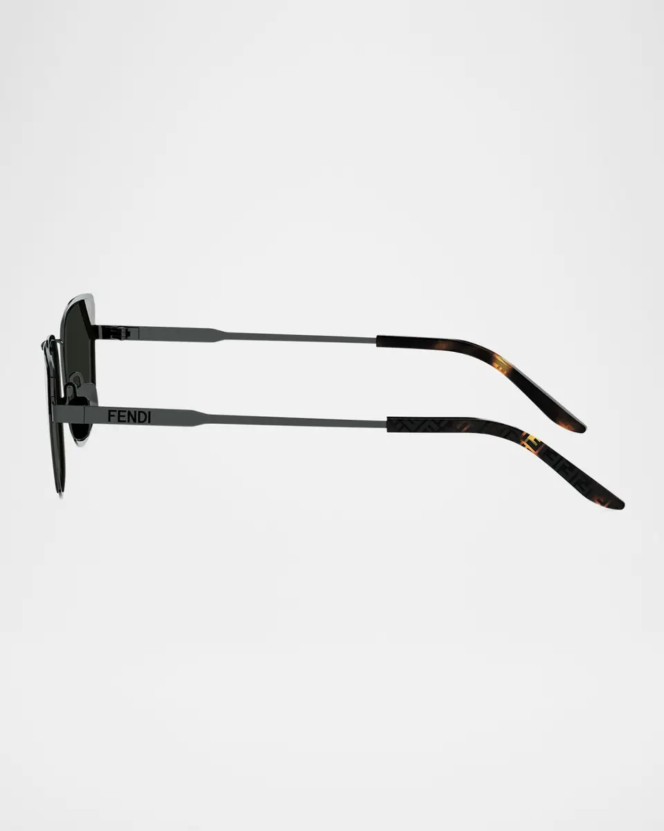 Fendi Signature Square Metal Sunglasses | Thumbnail 4 Fendi Signature Square Metal Sunglasses | Thumbnail 4