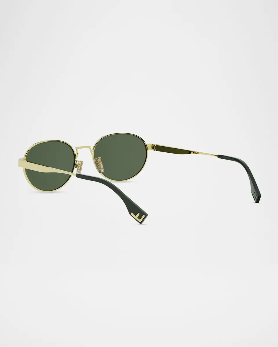 Fendi Men's Sky Gold-Tone Metal Round Sunglasses | Thumbnail 2 Fendi Men's Sky Gold-Tone Metal Round Sunglasses | Thumbnail 2