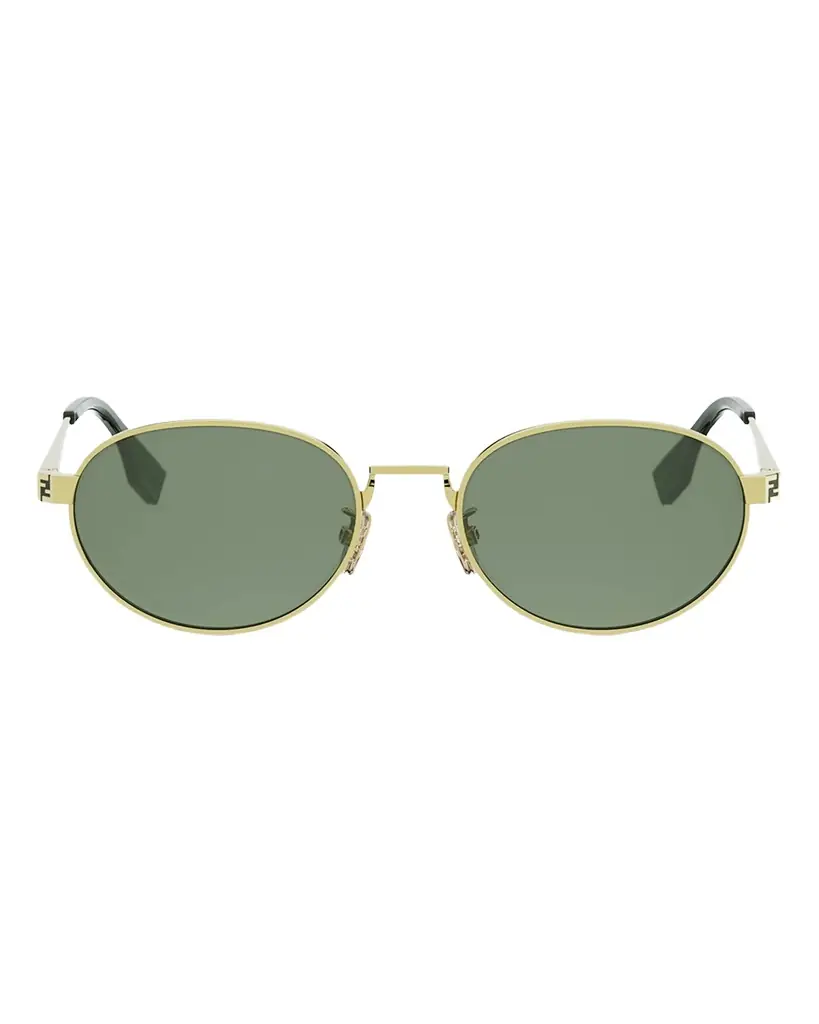 Fendi Men's Sky Gold-Tone Metal Round Sunglasses | Image 1 Fendi Men's Sky Gold-Tone Metal Round Sunglasses | Image 1