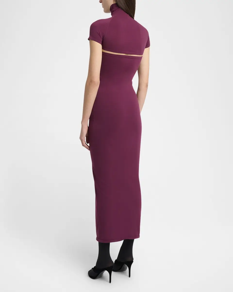 ALAÏA Second-Skin Knit Cutout Midi Dress | Thumbnail 2