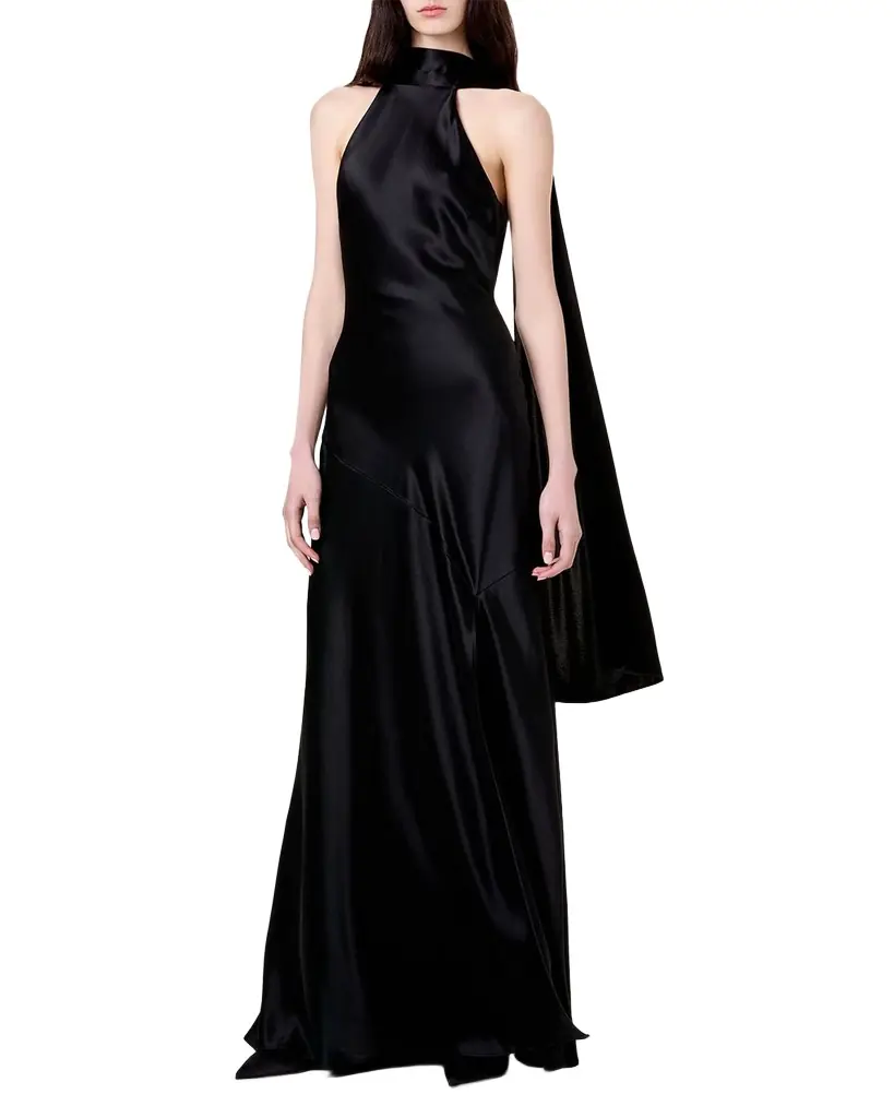 NICHOLAS Isa Draped Halter Gown | Image 1 NICHOLAS Isa Draped Halter Gown | Image 1