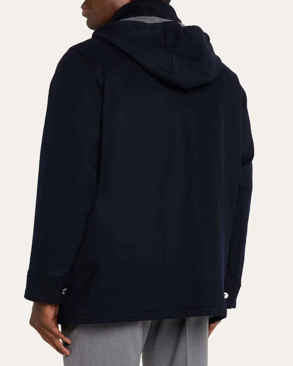 Brunello Cucinelli Men's Cashmere Hooded Coat | Thumbnail 3 Brunello Cucinelli Men's Cashmere Hooded Coat | Thumbnail 3