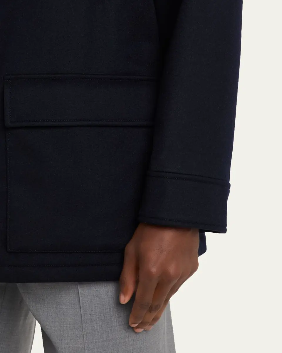 Brunello Cucinelli Men's Cashmere Hooded Coat | Thumbnail 5 Brunello Cucinelli Men's Cashmere Hooded Coat | Thumbnail 5