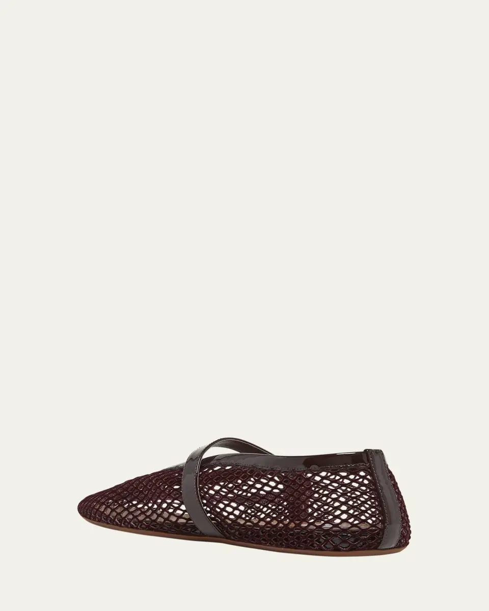 Alaïa Velvet Fishnet Mary Jane Ballerina Flats | Thumbnail 11 Alaïa Velvet Fishnet Mary Jane Ballerina Flats | Thumbnail 11