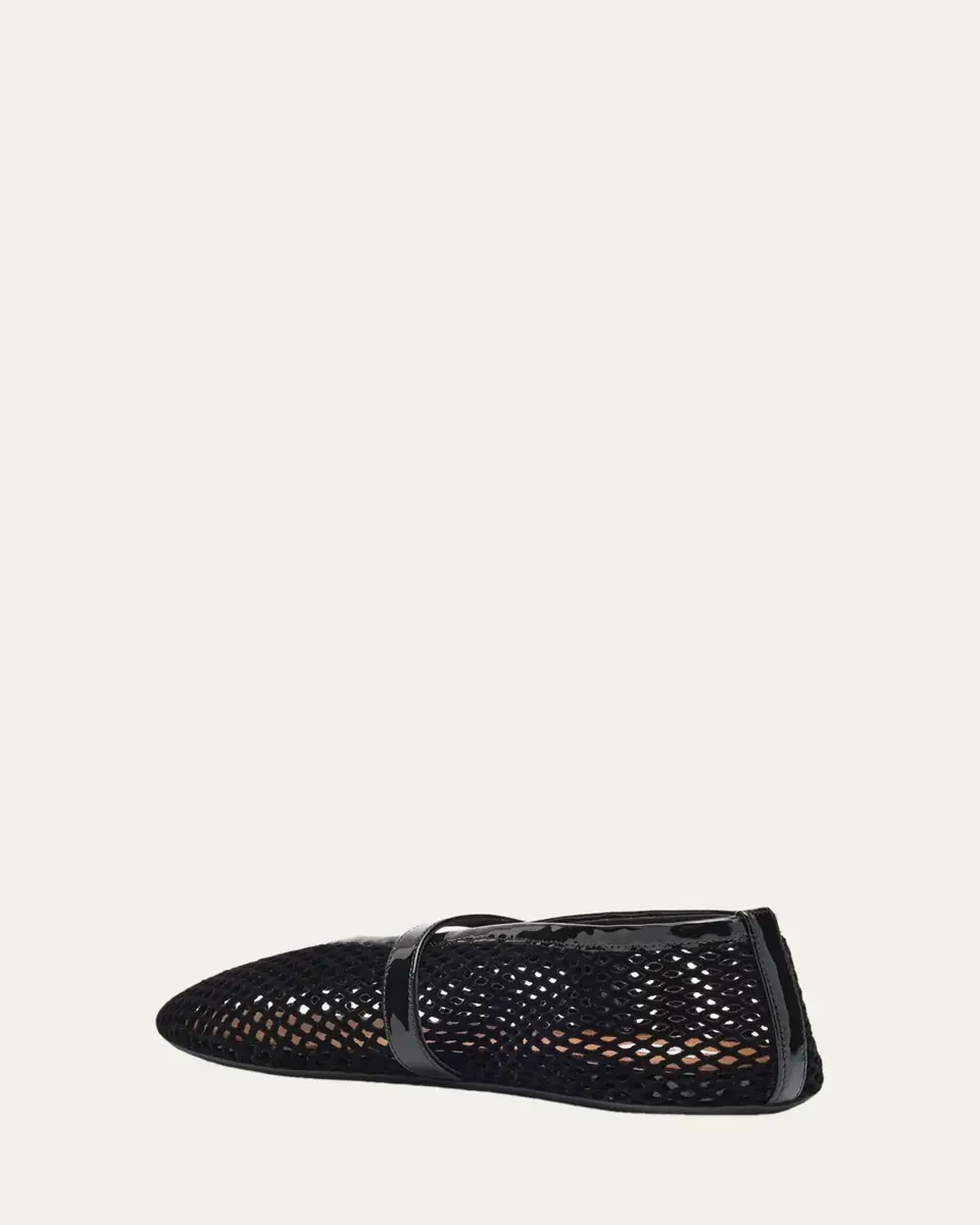 Alaïa Velvet Fishnet Mary Jane Ballerina Flats | Thumbnail 14 Alaïa Velvet Fishnet Mary Jane Ballerina Flats | Thumbnail 14