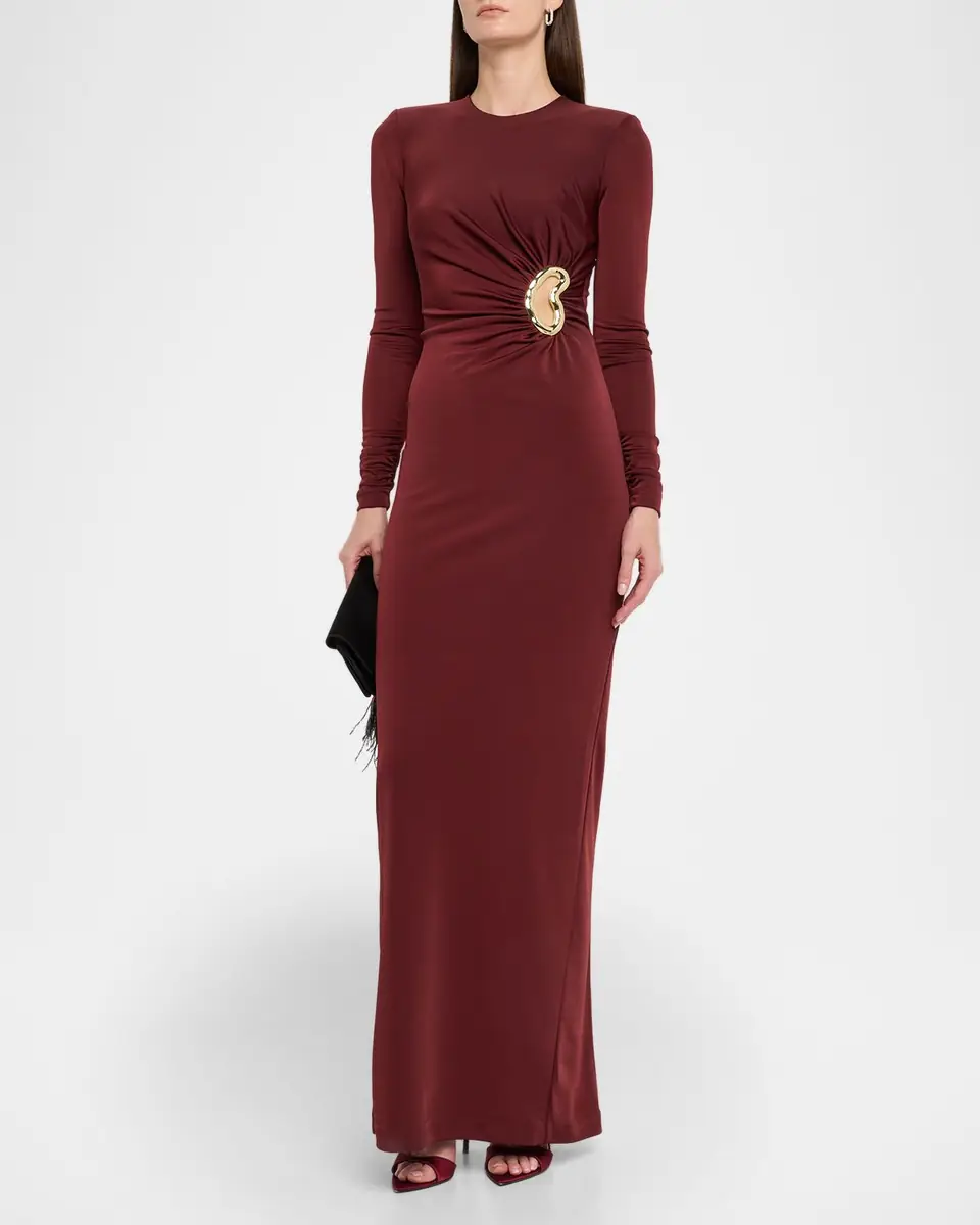 REBECCA VALLANCE Mischa Cutout Jersey Column Gown | Thumbnail 4