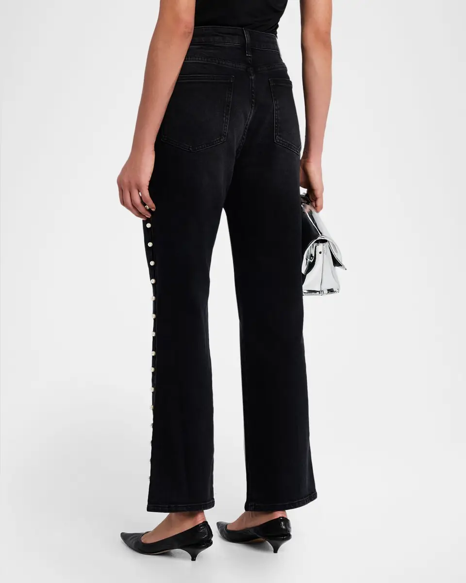 Simkhai Amelia Embellished Straight Jeans | Thumbnail 2 Simkhai Amelia Embellished Straight Jeans | Thumbnail 2