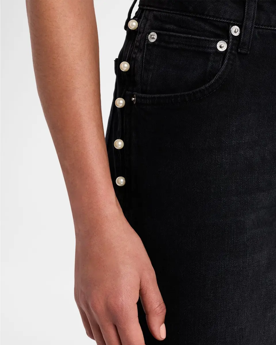 Simkhai Amelia Embellished Straight Jeans | Thumbnail 4 Simkhai Amelia Embellished Straight Jeans | Thumbnail 4