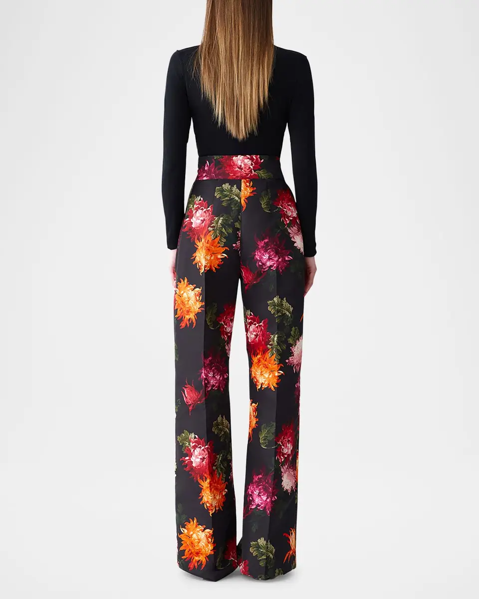 Carolina Herrera Diane Floral-Print Wide-Leg Pants | Thumbnail 2 Carolina Herrera Diane Floral-Print Wide-Leg Pants | Thumbnail 2