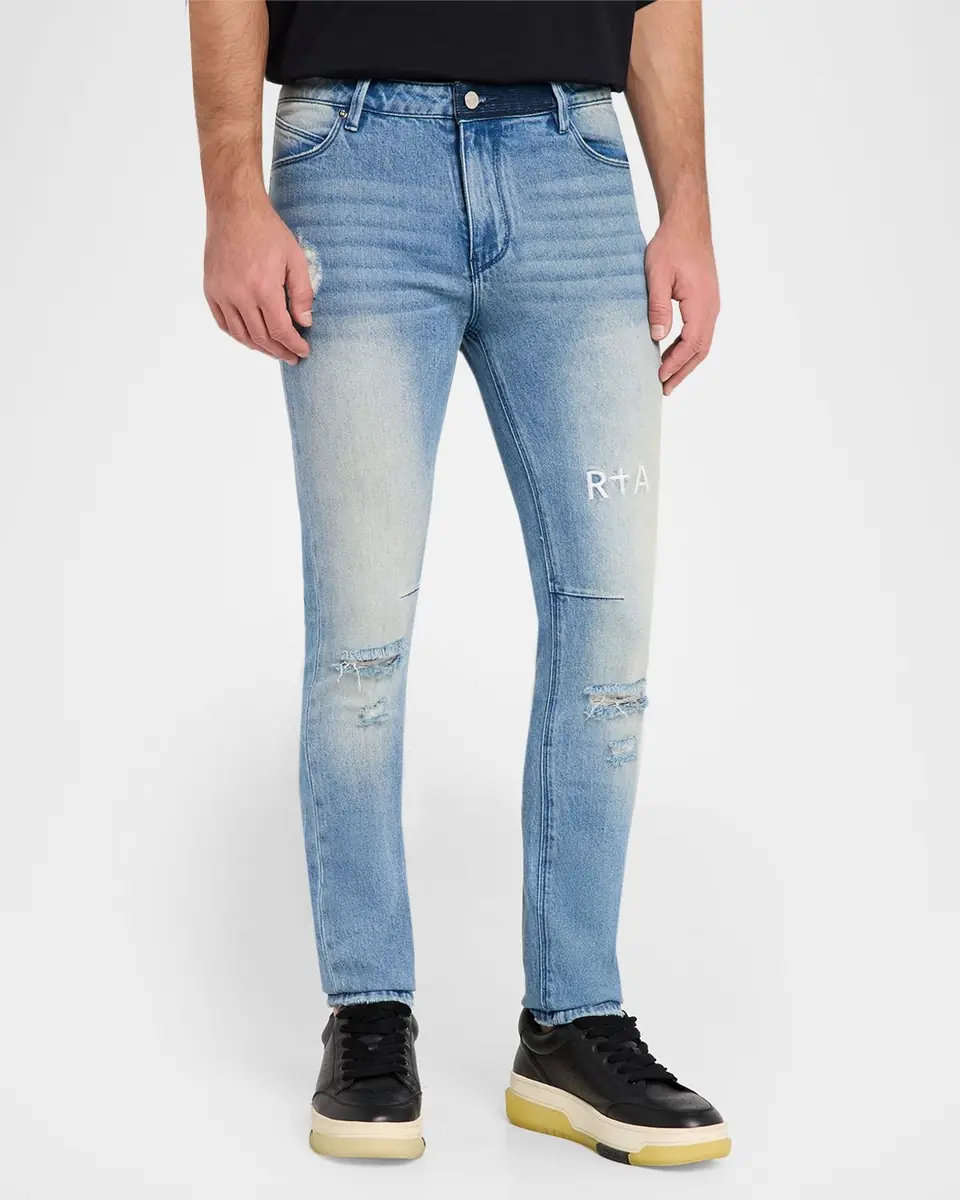 RTA Men's Distressed Skinny Jeans | Thumbnail 4