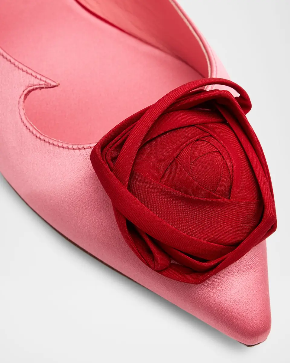 Roger Vivier Rose Vivier Satin Ballerina Flats | Thumbnail 5 Roger Vivier Rose Vivier Satin Ballerina Flats | Thumbnail 5