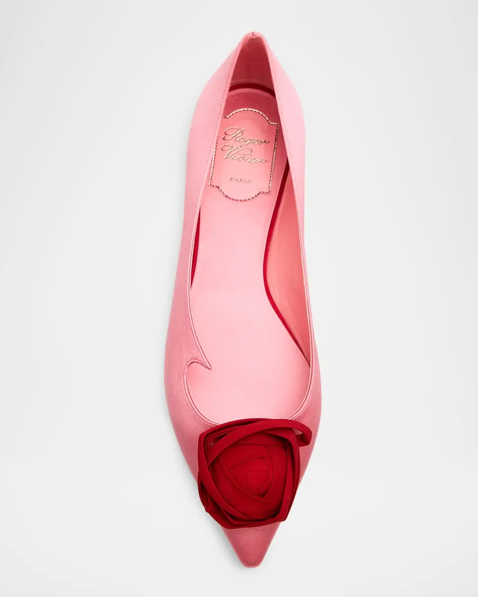 Roger Vivier Rose Vivier Satin Ballerina Flats | Thumbnail 6 Roger Vivier Rose Vivier Satin Ballerina Flats | Thumbnail 6