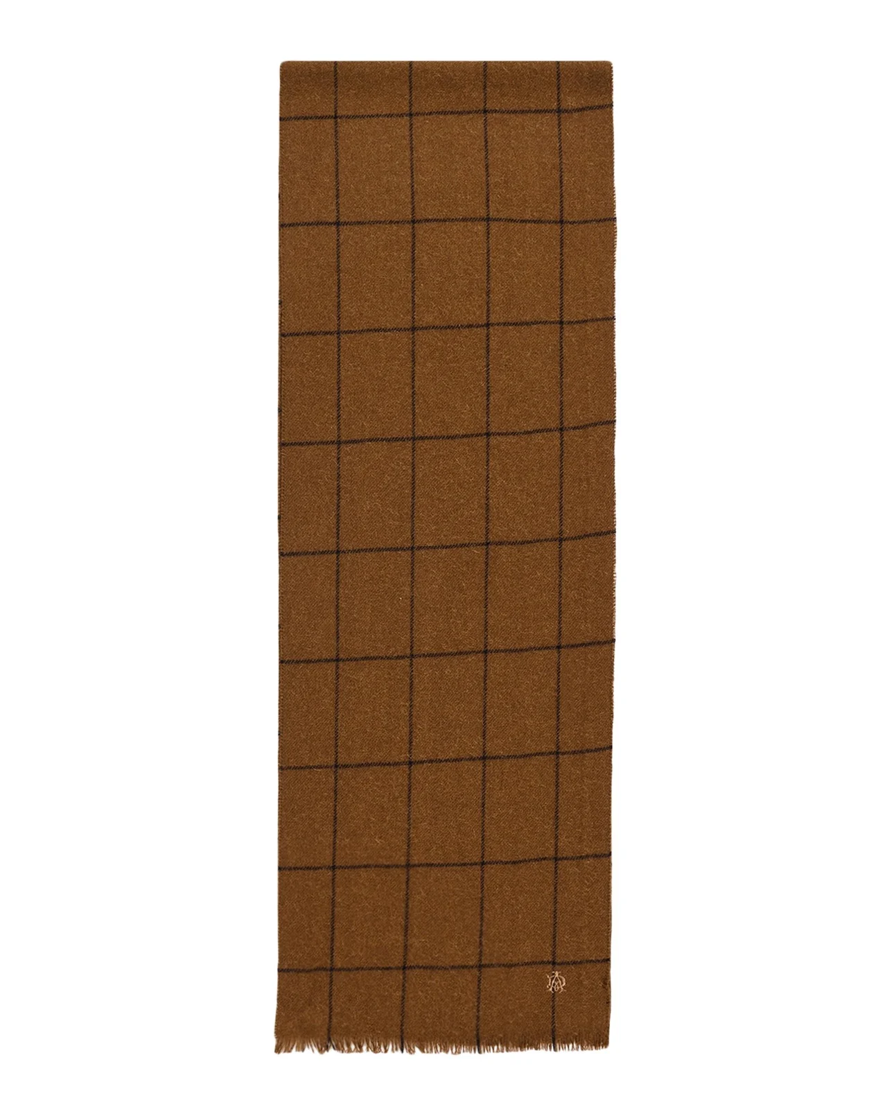 Men's Cashmere Windowpane Check Scarf
