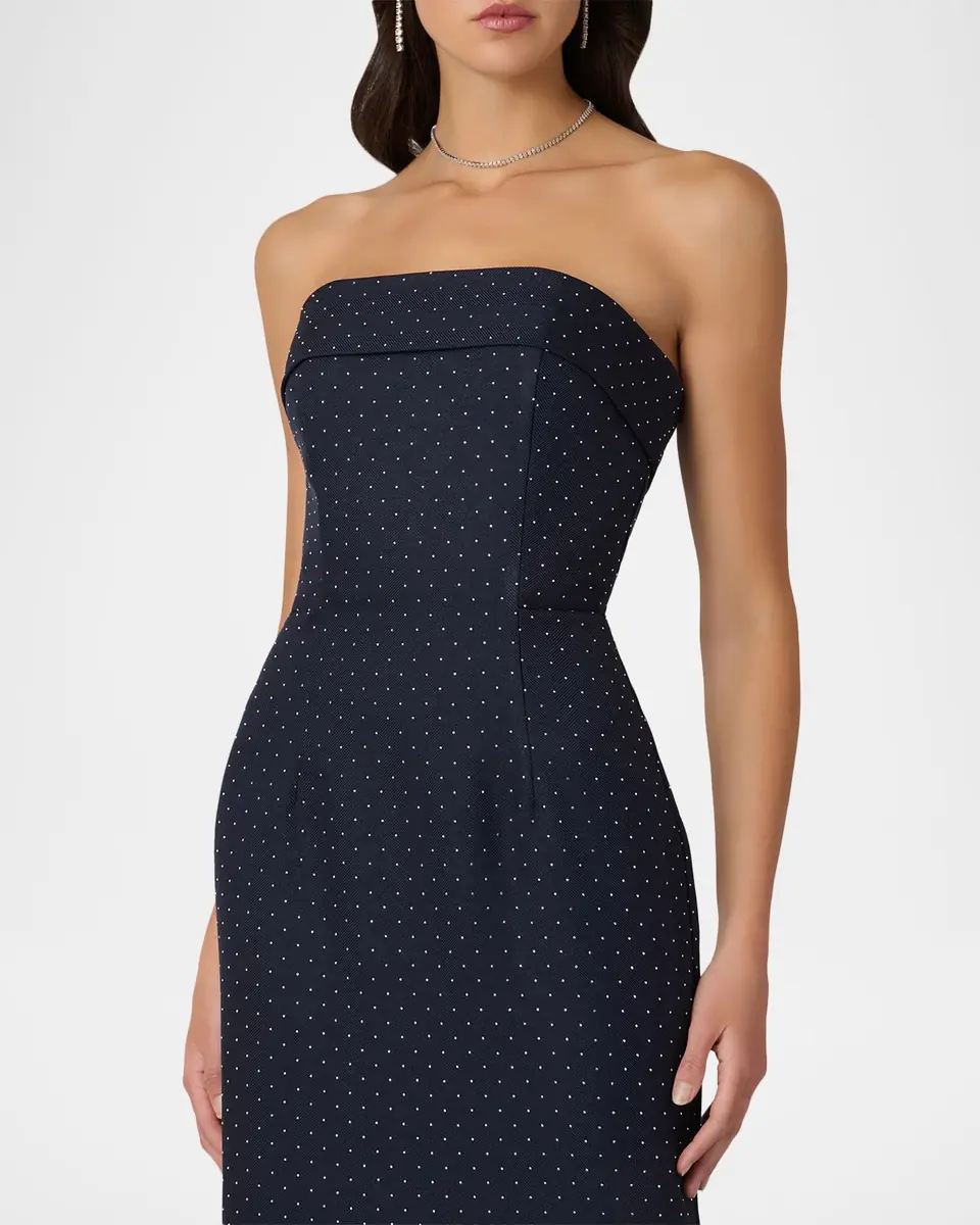 Shoshanna Liza Strapless Crystal-Studded Twill Maxi Dress | Thumbnail 3