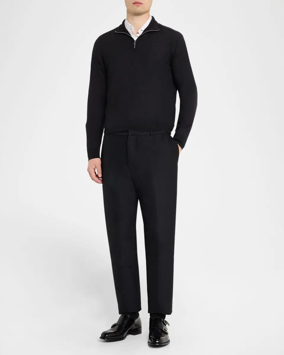dunhill Men's Superfine Cashmere Quarter-Zip Sweater | Thumbnail 2