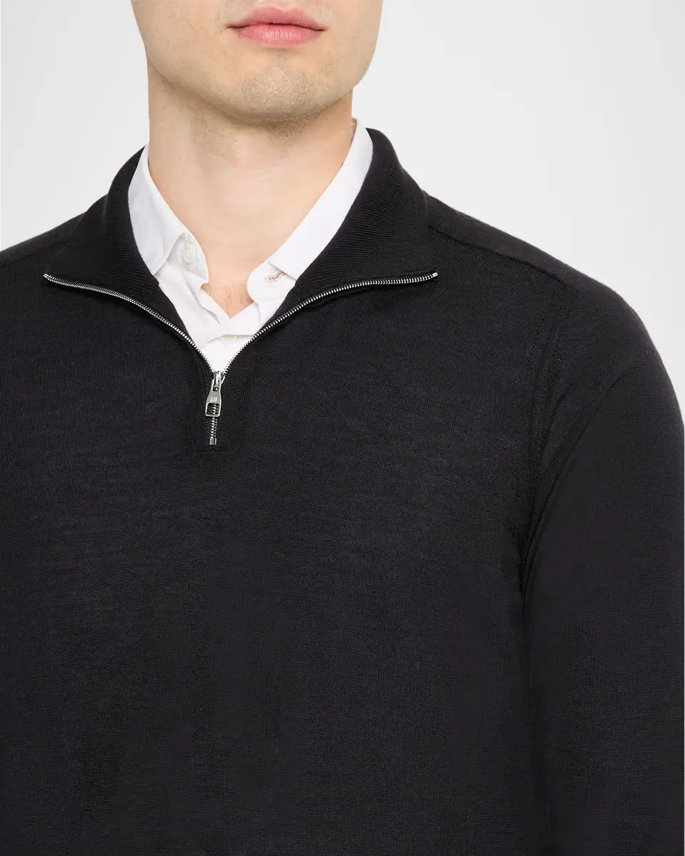dunhill Men's Superfine Cashmere Quarter-Zip Sweater | Thumbnail 5