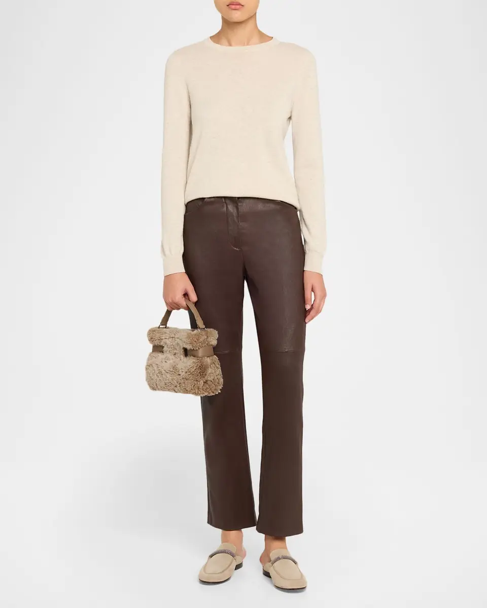 Brunello Cucinelli Essence Small Shearling Top-Handle Bag | Thumbnail 4 Brunello Cucinelli Essence Small Shearling Top-Handle Bag | Thumbnail 4