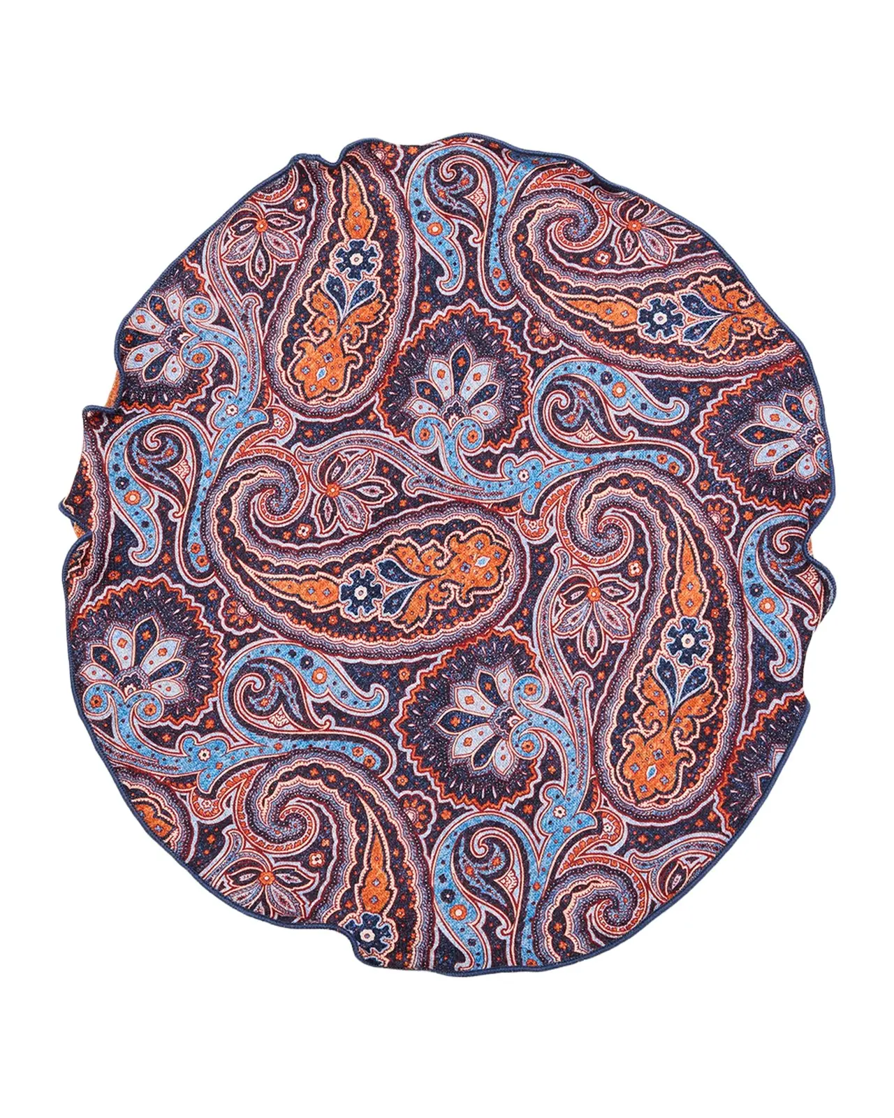 Men's Reversible Paisley Silk Pocket Circle