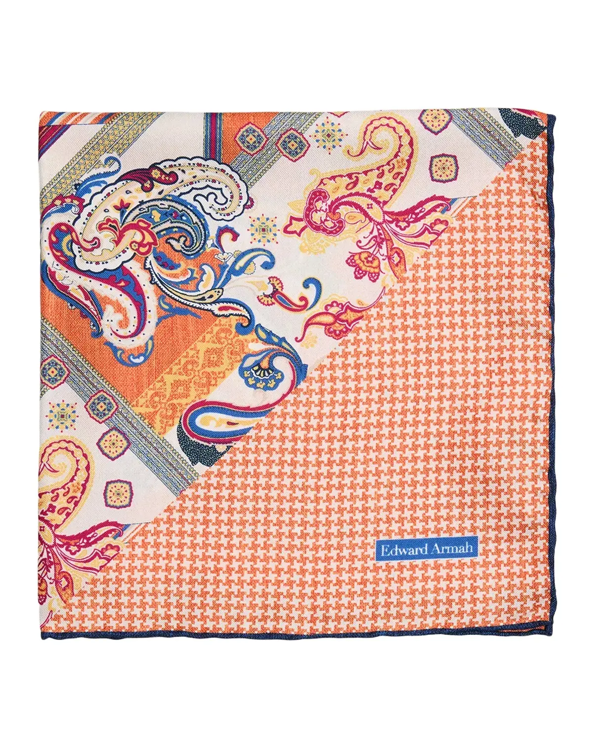 Men's Double-Printed Silk Hand-Rolled Pocket Square Men's Double-Printed Silk Hand-Rolled Pocket Square