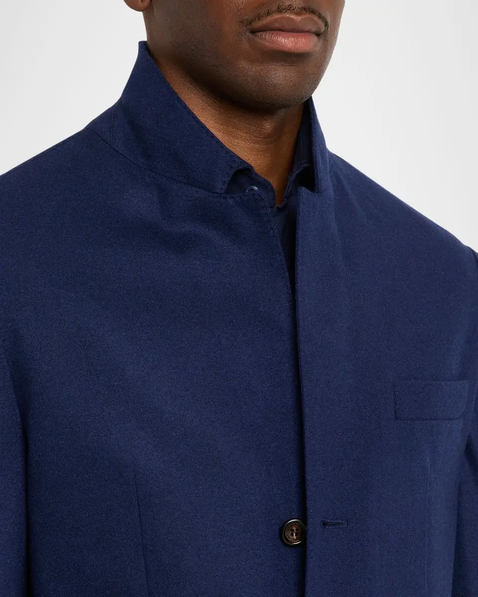 Brunello Cucinelli Men's Cashmere Jersey Patch-Pocket Blazer | Thumbnail 6 Brunello Cucinelli Men's Cashmere Jersey Patch-Pocket Blazer | Thumbnail 6