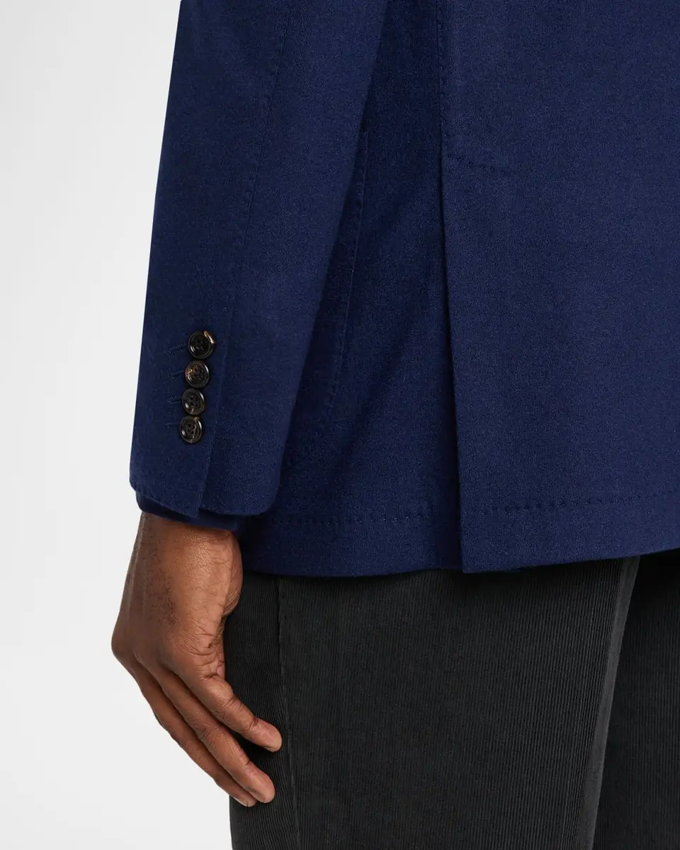 Brunello Cucinelli Men's Cashmere Jersey Patch-Pocket Blazer | Thumbnail 7 Brunello Cucinelli Men's Cashmere Jersey Patch-Pocket Blazer | Thumbnail 7