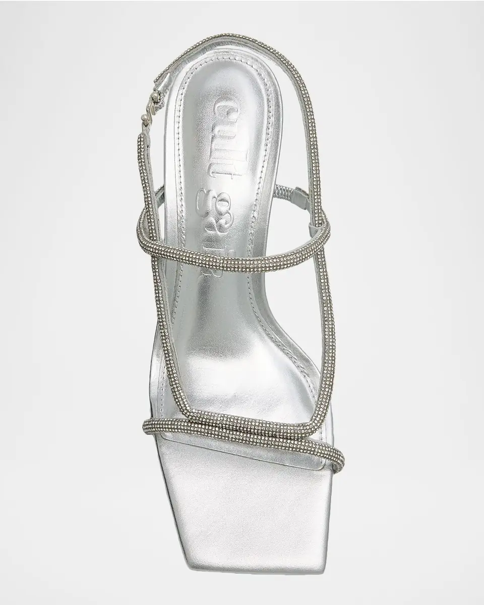 Cult Gaia Reina Rhinestone Metallic Leather Sandals | Thumbnail 6 Cult Gaia Reina Rhinestone Metallic Leather Sandals | Thumbnail 6