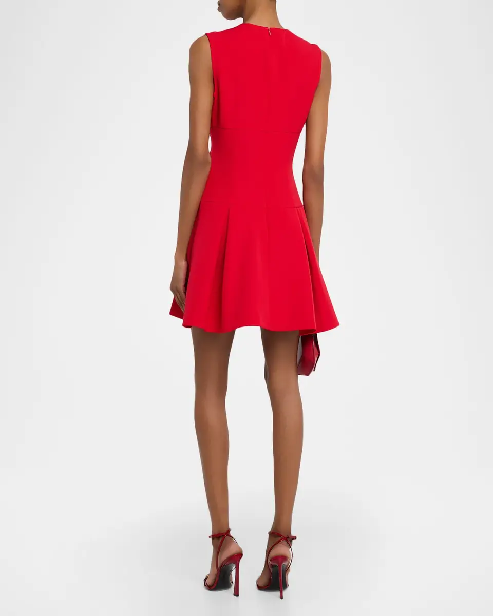 Shoshanna Hattie Sleeveless Bow-Front Crepe Mini Dress | Thumbnail 2