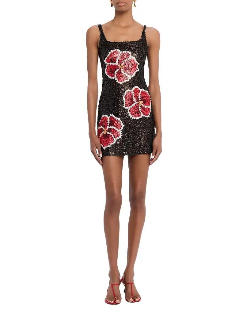 Wynn Hamlyn Pansy Button Appliqué Mini Dress | Image 1 Wynn Hamlyn Pansy Button Appliqué Mini Dress | Image 1