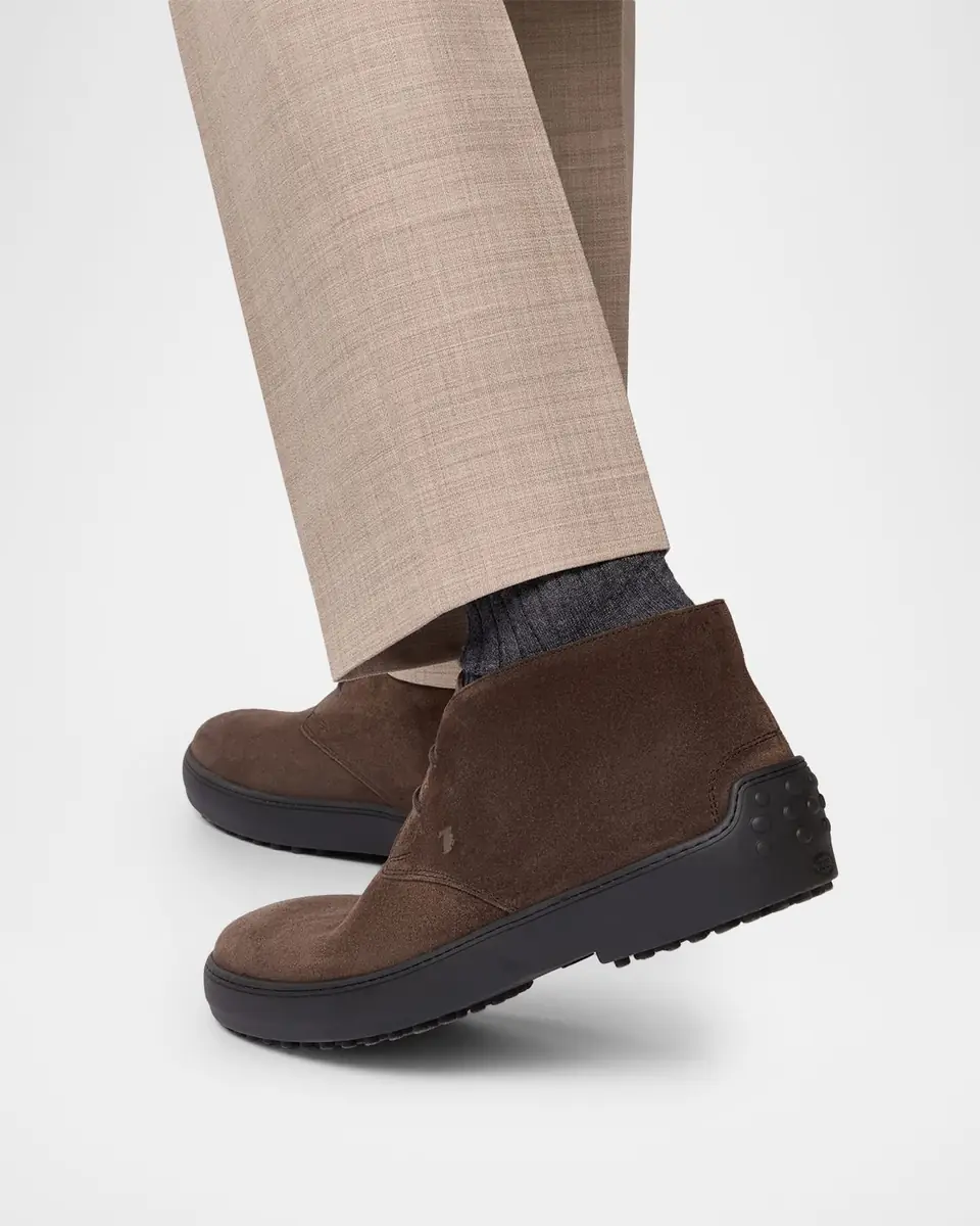Tod's Men's Winter Gommino Suede Desert Boots | Thumbnail 2