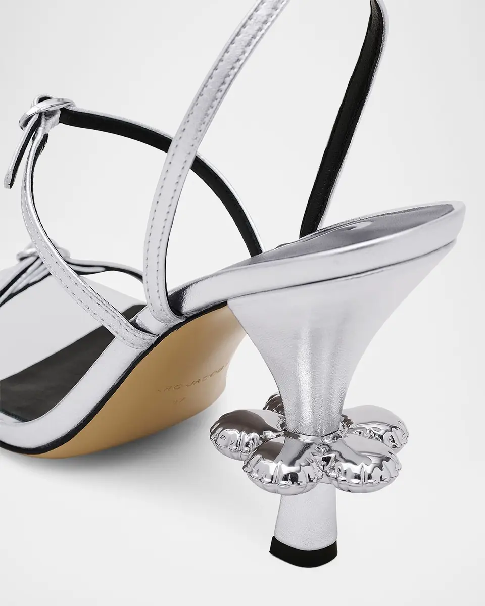 Marc Jacobs The Metallic Leather Daisy Sandals | Thumbnail 5 Marc Jacobs The Metallic Leather Daisy Sandals | Thumbnail 5