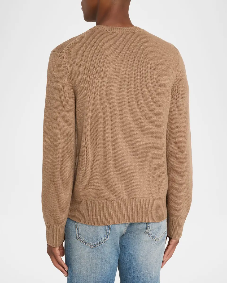 Burberry Men's EKD Knit Wool and Cashmere Crewneck Sweater | Thumbnail 3 Burberry Men's EKD Knit Wool and Cashmere Crewneck Sweater | Thumbnail 3