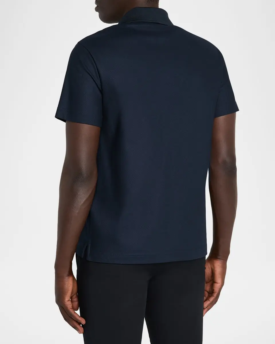 Burberry Men's Embroidered EKD Check Slim Cotton Polo Shirt | Thumbnail 3 Burberry Men's Embroidered EKD Check Slim Cotton Polo Shirt | Thumbnail 3