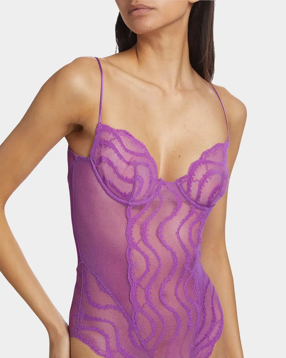 Kiki De Montparnasse Leche Moi Embroidered Tulle Bodysuit | Thumbnail 4 Kiki De Montparnasse Leche Moi Embroidered Tulle Bodysuit | Thumbnail 4