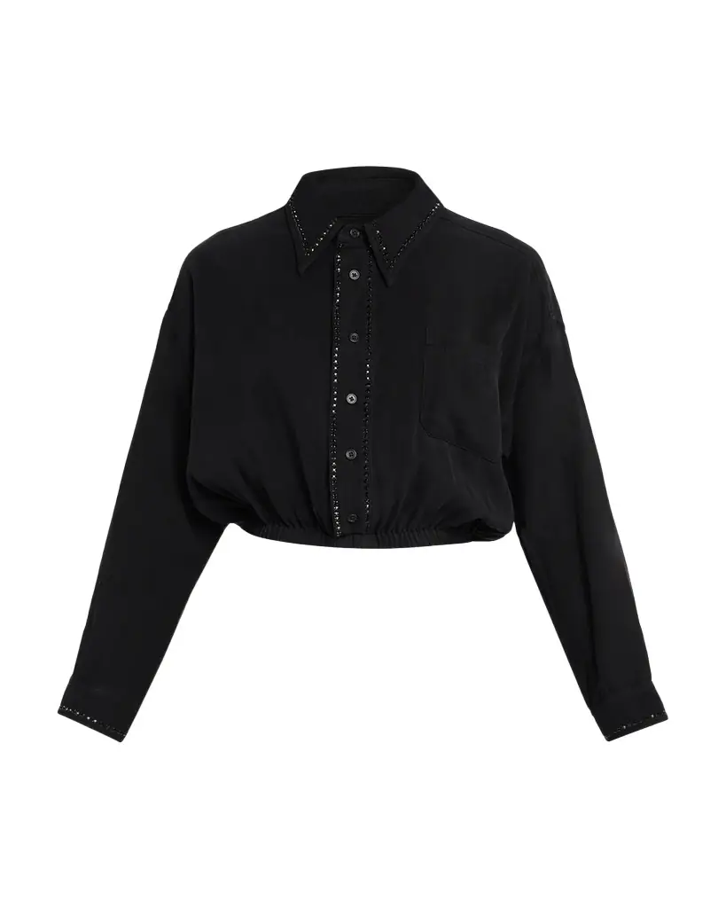 Coût De La Liberté Chelsea Embellished Silk Blouse | Image 1 Coût De La Liberté Chelsea Embellished Silk Blouse | Image 1