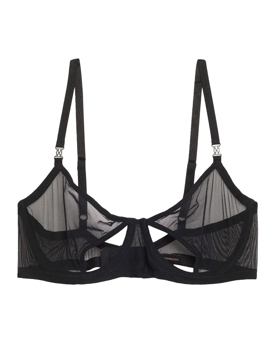 Kiki de Montparnasse Brienne Cutout Mesh Balconette Bra | Thumbnail 2 Kiki de Montparnasse Brienne Cutout Mesh Balconette Bra | Thumbnail 2